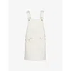 Prada Denim Dungarees Dress Adjustable Straps In White