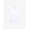 Prada White T-shirt In Jersey With Embroidered Triangle Logo Women In White