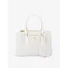 Prada Womens White Galleria Mini Shearling Top-handle Bag In White