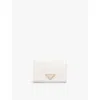 Prada Small Saffiano Leather Bifold Wallet In White
