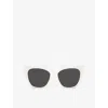 Shop Prada Womens White Pr 19zs Pillow-fame Acetate Sunglasses