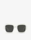 Prada Oversize-frame Sunglasses In White