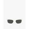 Prada Womens Pr A14s Butterfly-frame Acetate Sunglasses White In White