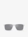 Prada Linea Rossa Womens White Ps 05ys Rectangle-frame Acetate Sunglasses In White