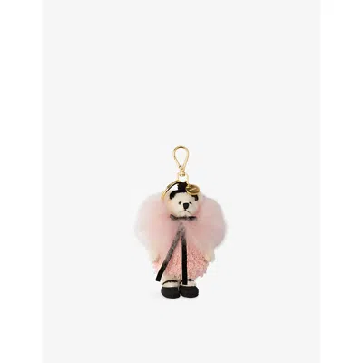 Prada Womens  Teddy Bear Cotton And Mohair-blend Bag Charm In White