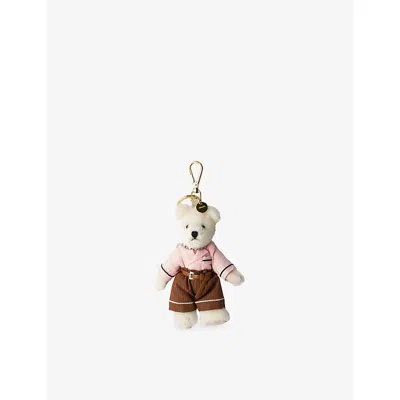 Prada Womens  Teddy Bear Cotton And Mohair-blend Bag Charm In Multi