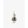 Prada Womens White Teddy Cotton And Mohair-blend Bag Charm