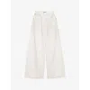 Prada Womens White Five-pocket High-rise Straight-leg Denim Jeans