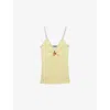 Prada Cotton Bouclé Top In Yellow