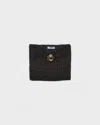 Prada Wool And Cashmere Bandeau Top With Brooch In Black