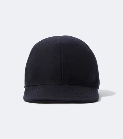 Prada Wool And Cashmere Baseball Cap In Blue