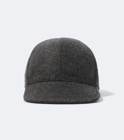 Prada Wool And Cashmere Baseball Cap In Gray