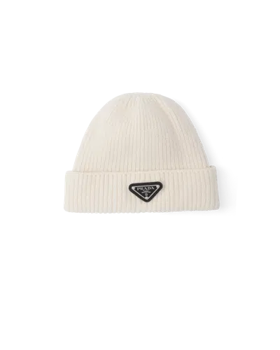 PRADA カシミヤ　ビーニー Prada Wool and Cashmere Beanie | Saks Fifth Avenue