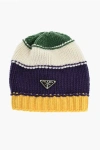 Prada Wool And Cashmere Beanie With Embossed Logo
