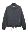 Prada Wool And Cashmere Blouson Jacket In Black