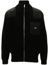 Prada Wool And Cashmere Cardigans In Black
