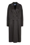 Prada Wool And Cashmere Coat In Gray