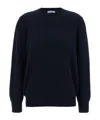 Prada Wool And Cashmere Crew-neck Sweater In Blue