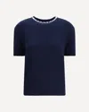 Prada Wool And Cashmere Crew-neck Sweater In Blue