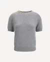 Prada Wool And Cashmere Crew-neck Sweater In Gray