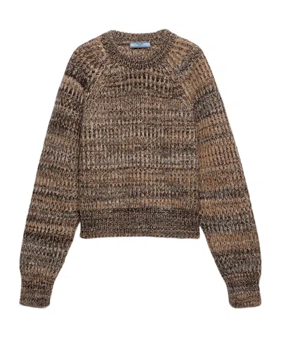 PRADA WOOL AND CASHMERE CREW-NECK SWEATER