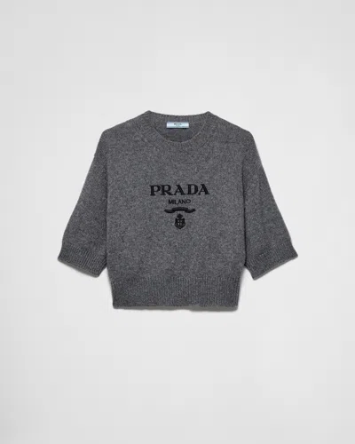 PRADA RUNDHALSPULLOVER AUS WOLLE UND KASCHMIR