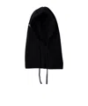 Prada Wool-cashmere Drawstring Balaclava In Black