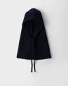 Prada Wool And Cashmere Knit Hood In Black