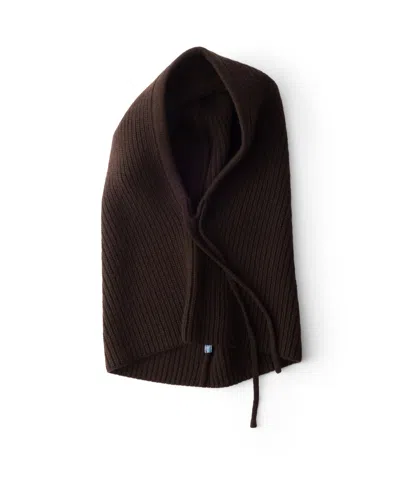 Prada Wool And Cashmere Knit Hood In Brown