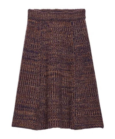 Prada Wool And Cashmere Knit Skirt In Multi