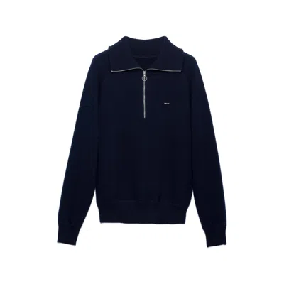 Prada Wool And Cashmere Polo Sweater In Black