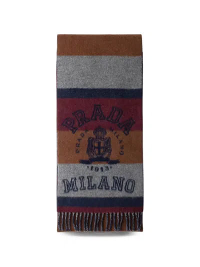 Prada Wool And Cashmere Scarf In Yellow