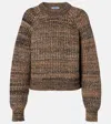 Prada Wool And Cashmere Sweater In Brown
