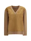 Prada Wool And Cashmere Sweater In Brown