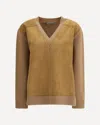 Prada Wool And Cashmere Sweater In Brown