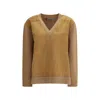 Prada Wool And Cashmere Sweater In Yellow