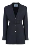 Prada Women Single-breasted Light Mohair Jacket
