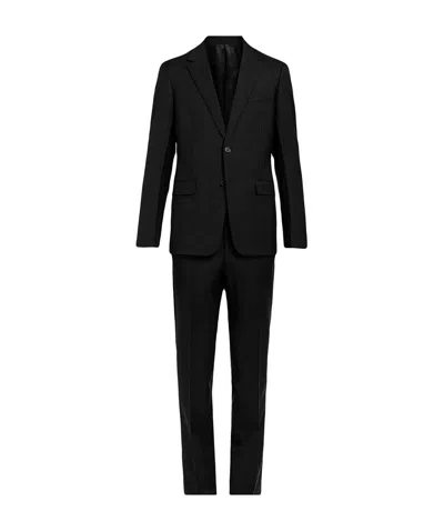 Prada Wool And Mohair Single-breasted Suit In Black