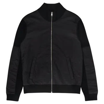 Pre-owned Prada Wool & Nylon Bomber Jacket In Black