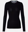 Prada Wool And Silk-blend Sweater In Black