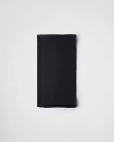 Prada Wool And Silk Scarf In Black