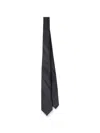 Prada Wool And Silk Tie In Gray