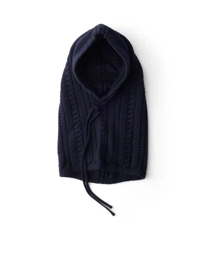 Prada Wool Balaclava In Blue