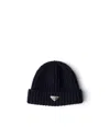 Prada Wool Beanie In Black
