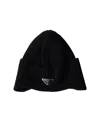 Prada Wool Beanie In Black