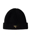 Prada Wool Beanie In Black