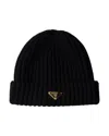 Prada Wool Beanie In Black