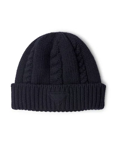 Prada Wool Beanie In Blue