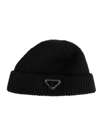 Pre-owned Prada Wool Beanie In Black