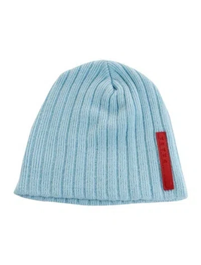 Pre-owned Prada Wool Beanie In Blue